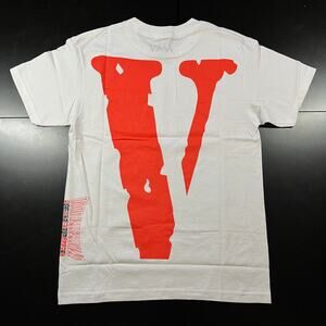 Vlone x Nav Bad Habits But Good Intentions Shirt White Orange Men Size Small New